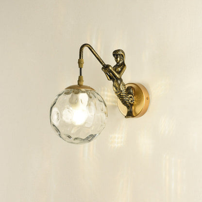 Classic Coastal 1-Light Glass Wall Lamp