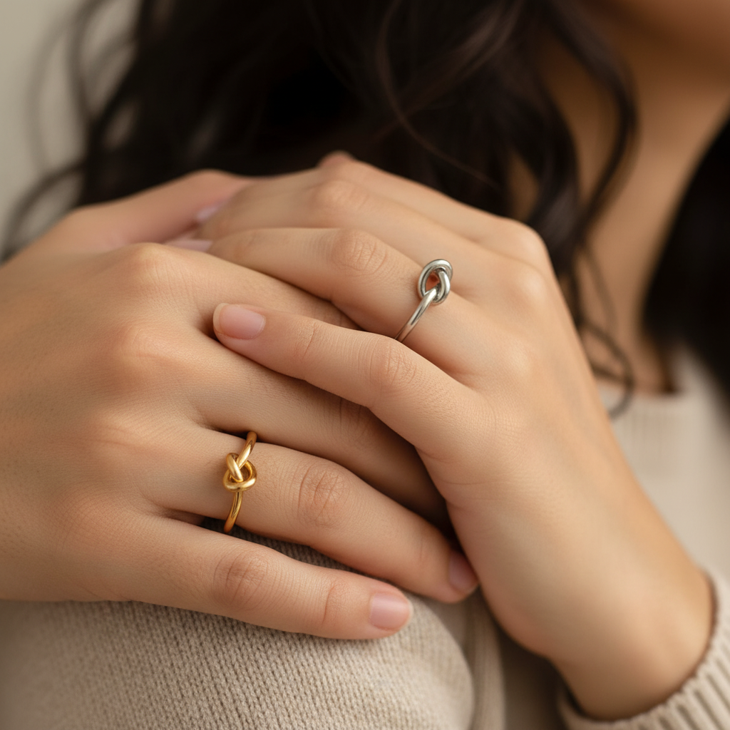 Delicate Love Knot Engagement Ring