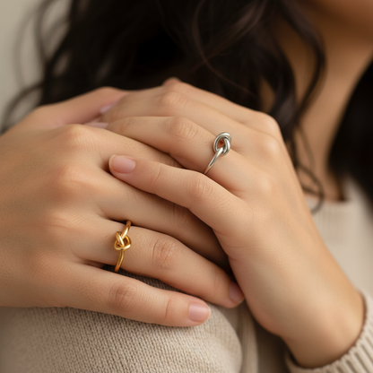 Delicate Love Knot Engagement Ring