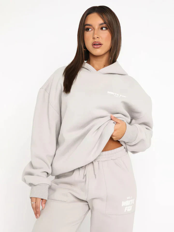Soft Pink Hoodie and Sweatpants Set
