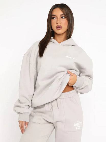 Soft Pink Hoodie and Sweatpants Set