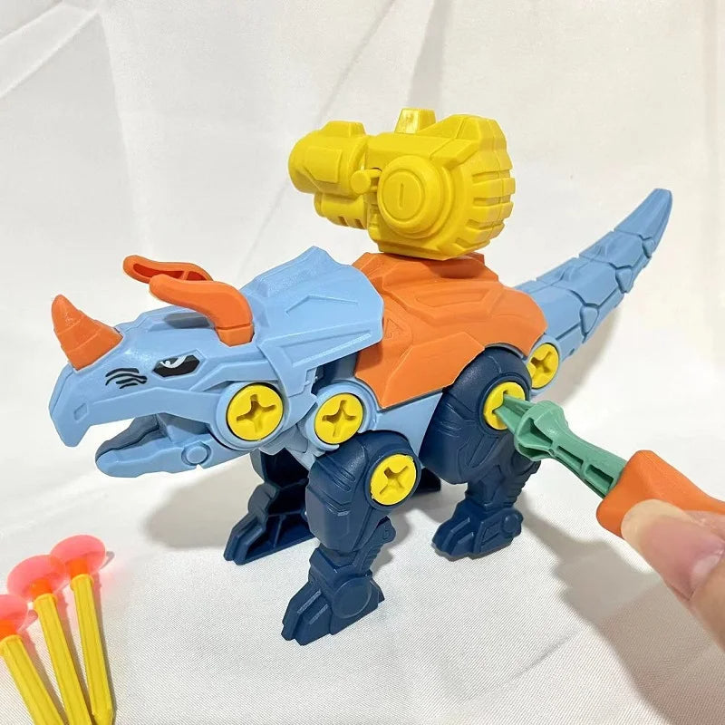 Fun Dinosaur Toy Screw Set with Blaster