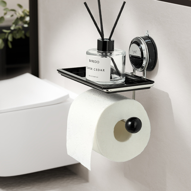 Easy Install Suction Toilet Paper Holder – Stainless Steel - Fesara