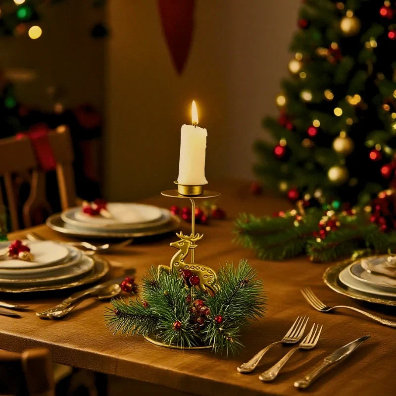 Winter Glow Metal Candle Holder