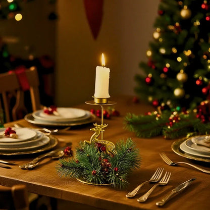 Winter Glow Metal Candle Holder