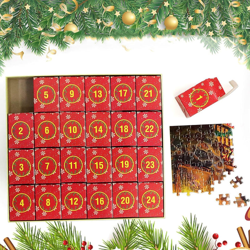 Festive Holiday Countdown Puzzle Calendar - 1008 Piece Jigsaw