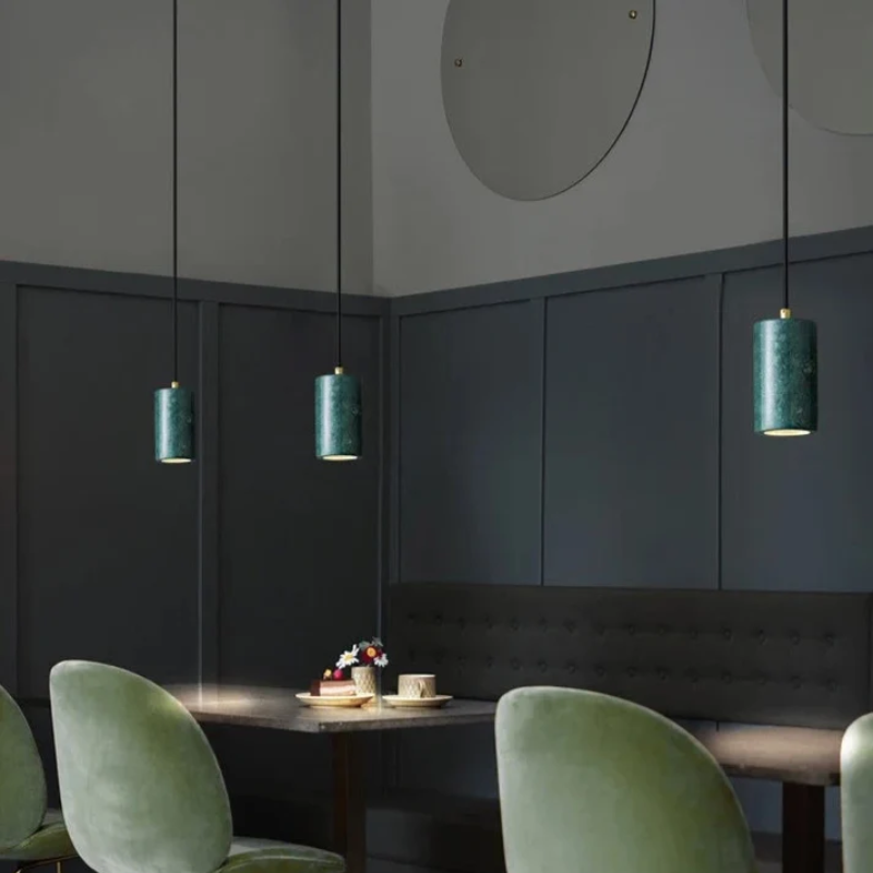 Simple Marble Hanging LED Light
