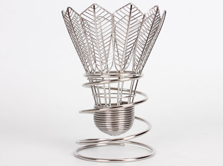 Unique Metal Badminton Pen Holder for Desk