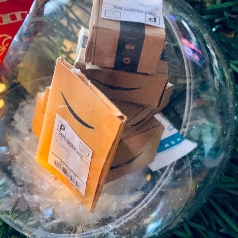 Clear Glass Christmas Ball Ornament