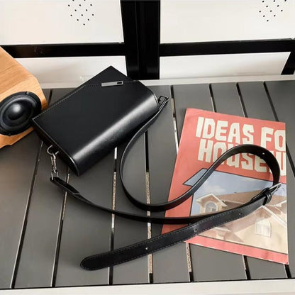 Simple Real Leather Mini Crossbody Shoulder Bag