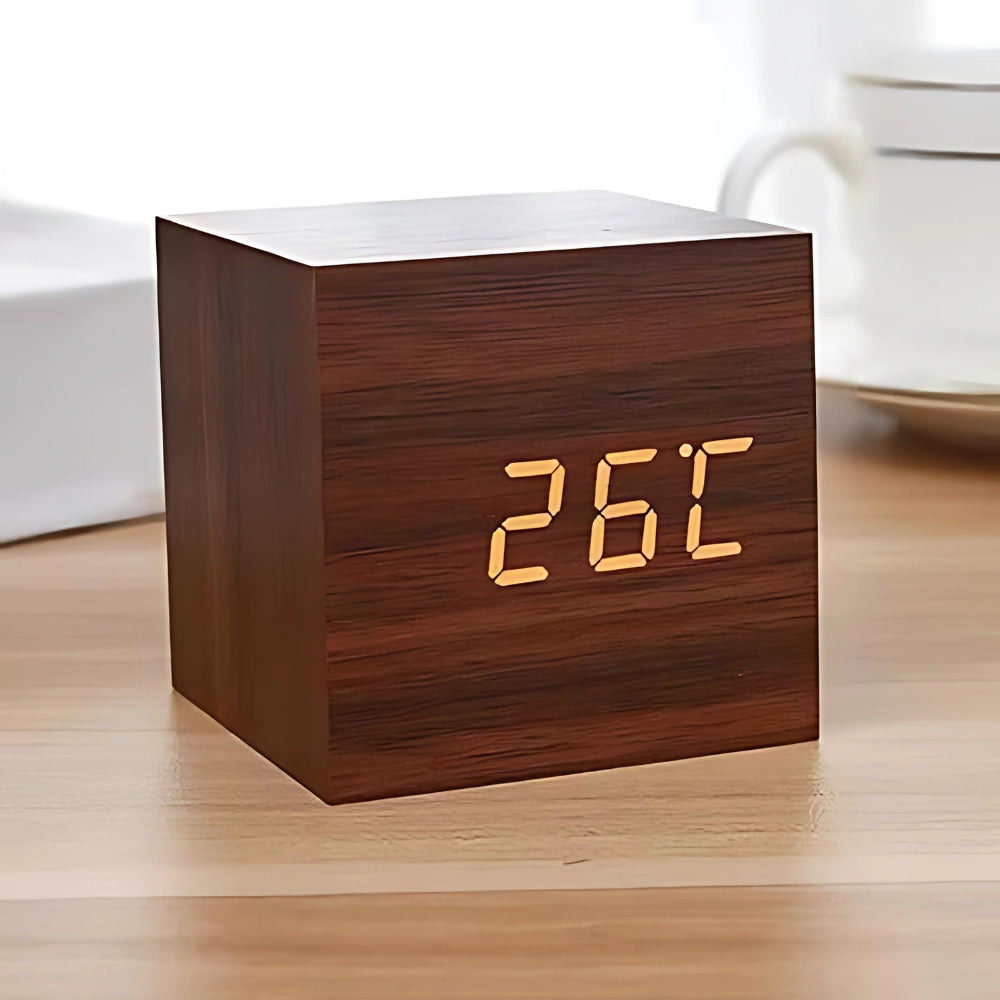 Sleek Digital Cube Alarm Clock - Fesara
