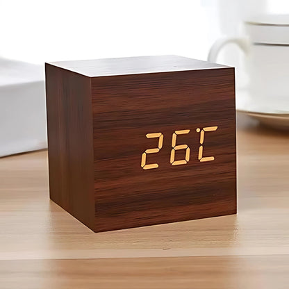 Sleek Digital Cube Alarm Clock - Fesara