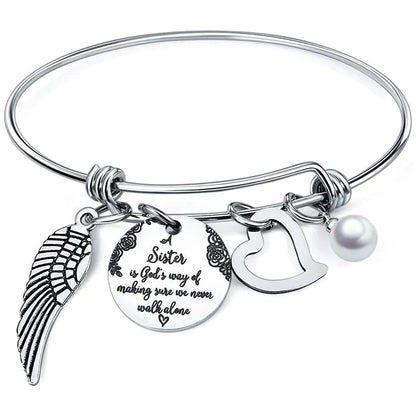 Inspirational Sister Quote Bangle