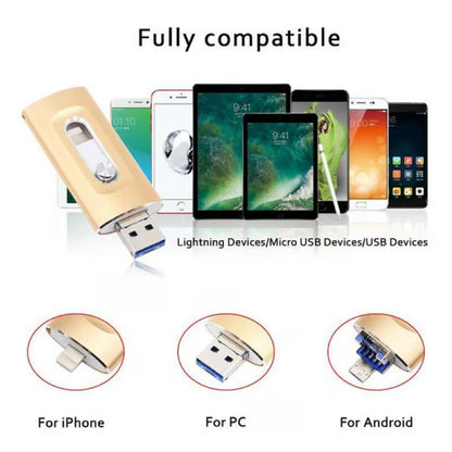 Portable 3 in 1 USB Flash Drive for Phone and PC