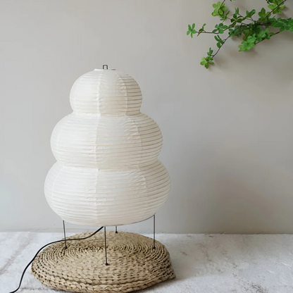 Asian Style Paper Shade Floor Lamp