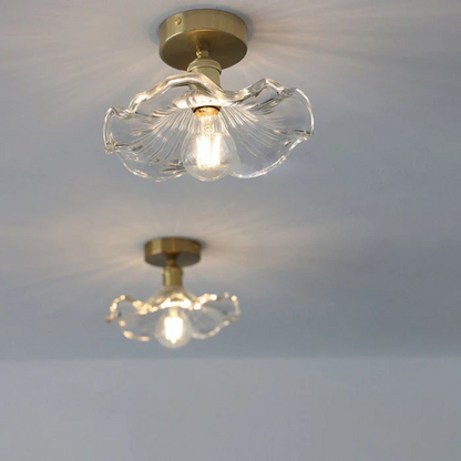 Elegant Glass Floral Ceiling Light
