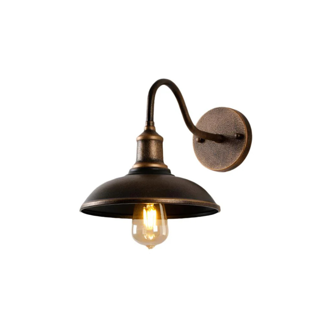 Vintage Brass Weatherproof Outdoor Wall Light - Fesara