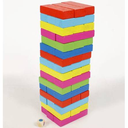 Colorful Wooden Blocks Stacking Game