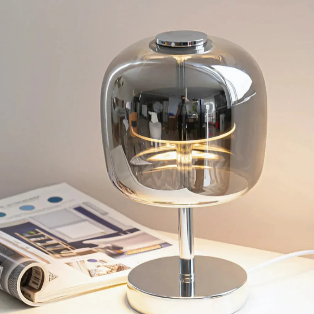 Elegant Opal Glass Desk Lamp