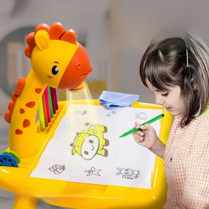 Kids Art Projection Table - Easy Clean Creative Play - Fesara