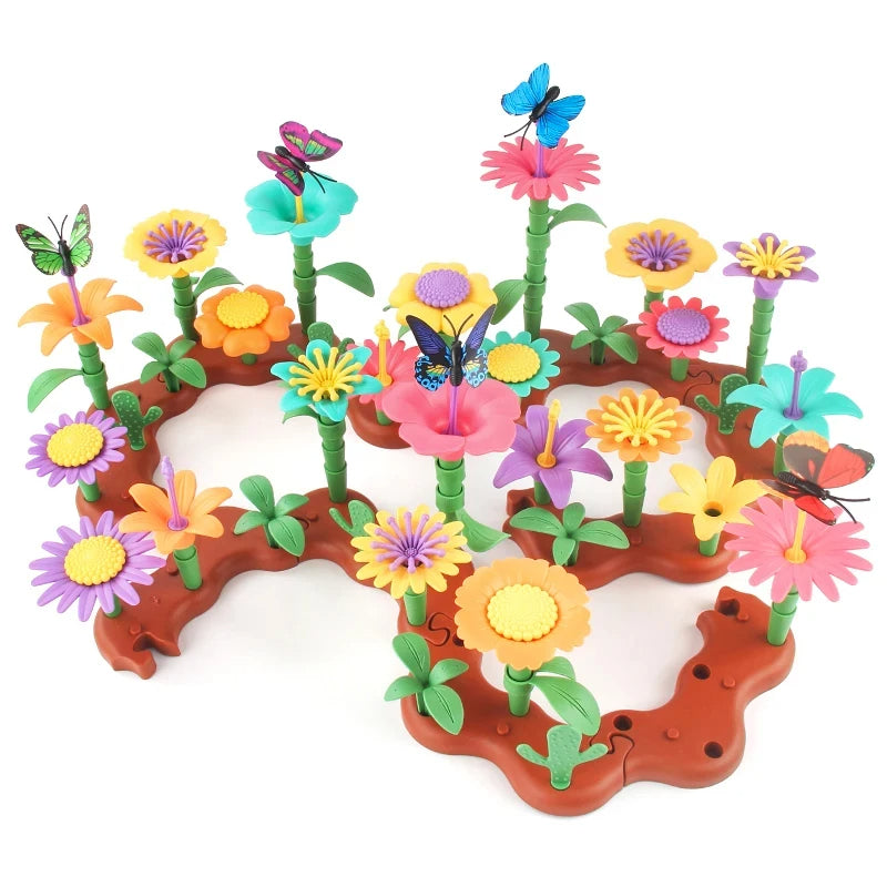 Colorful Blooming Brick Toy Set