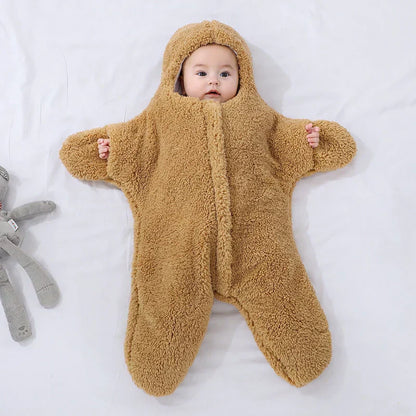 Soft Baby Romper with Hood and Plush Suit