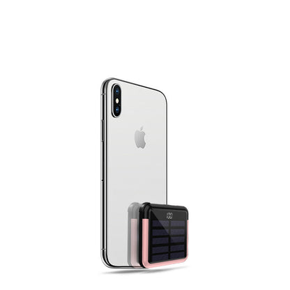 Compact Portable Solar Charger with Hidden Cable