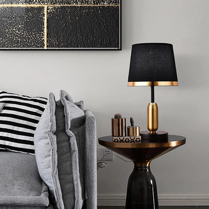Stylish Black Fabric Desk Lamp