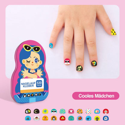 Fun Kids Nail Art Sticker Set (520 Pieces)