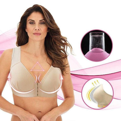 Full Figure Easy Close Stretch Push Up Support Bra