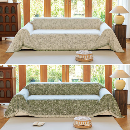 Stylish Reversible Faux Leather Sofa Slipcover