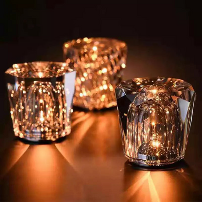 Elegant Glass Wireless Desk Lamp