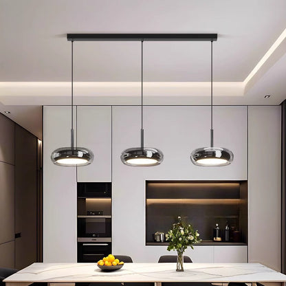 Sleek 3 Light Kitchen Pendant Lamp - Fesara
