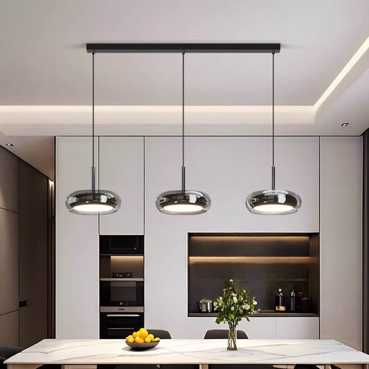 Sleek 3 Light Kitchen Pendant Lamp - Fesara