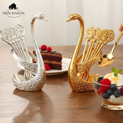 Elegant Swan Coffee Spoon