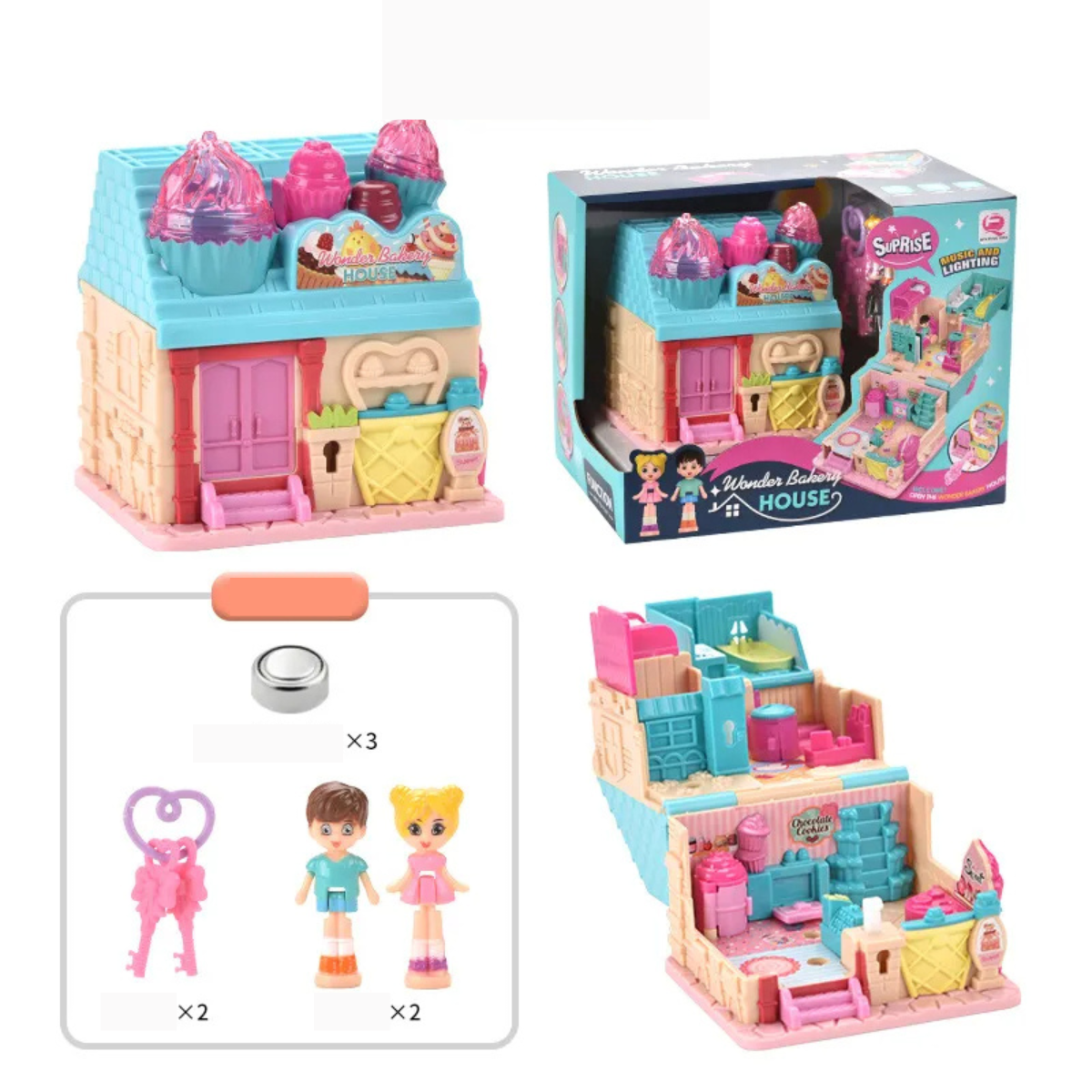 Fesara 3D Fun Playhouse with Sound and Lights