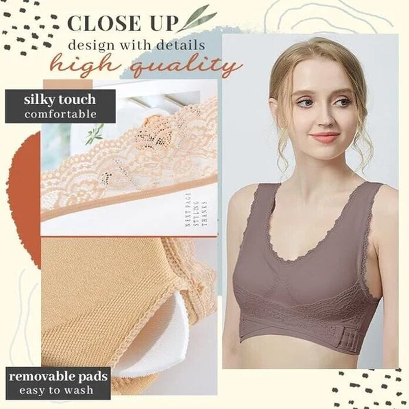Comfortable Front Closure Lace Bra
