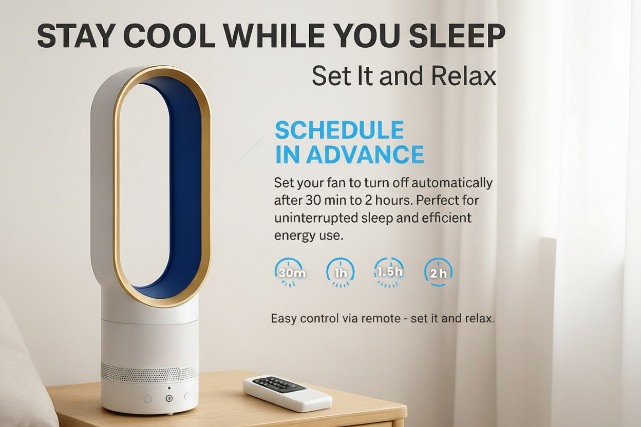 Quiet and Sleek Bladeless Home Fan - Fesara