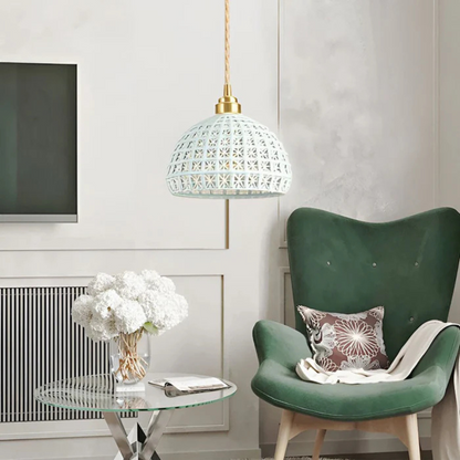 Simple White Ceramic Pendant Light