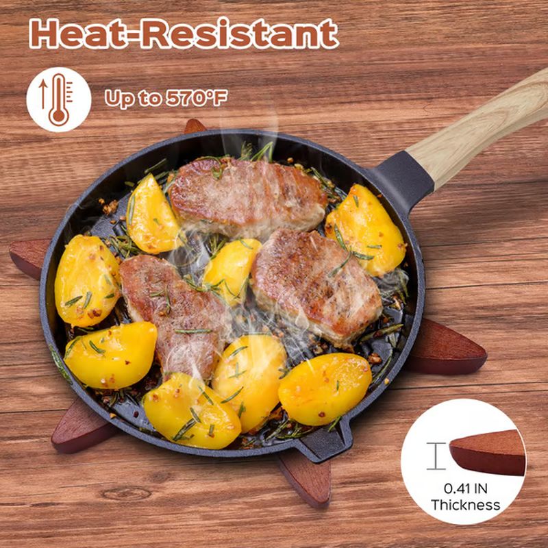 Durable Wooden Table Placemats and Coasters Set