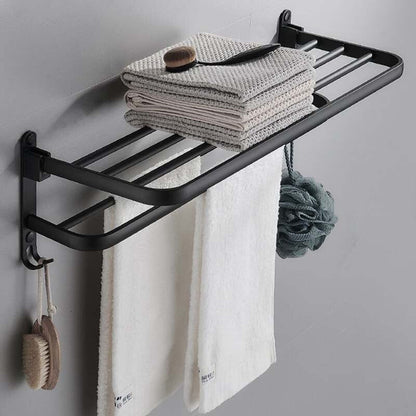 Space Saving Foldable Bathroom Towel Holder Rack