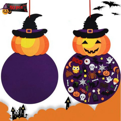 Spooky Halloween Felt Board Kit with Pumpkin Design