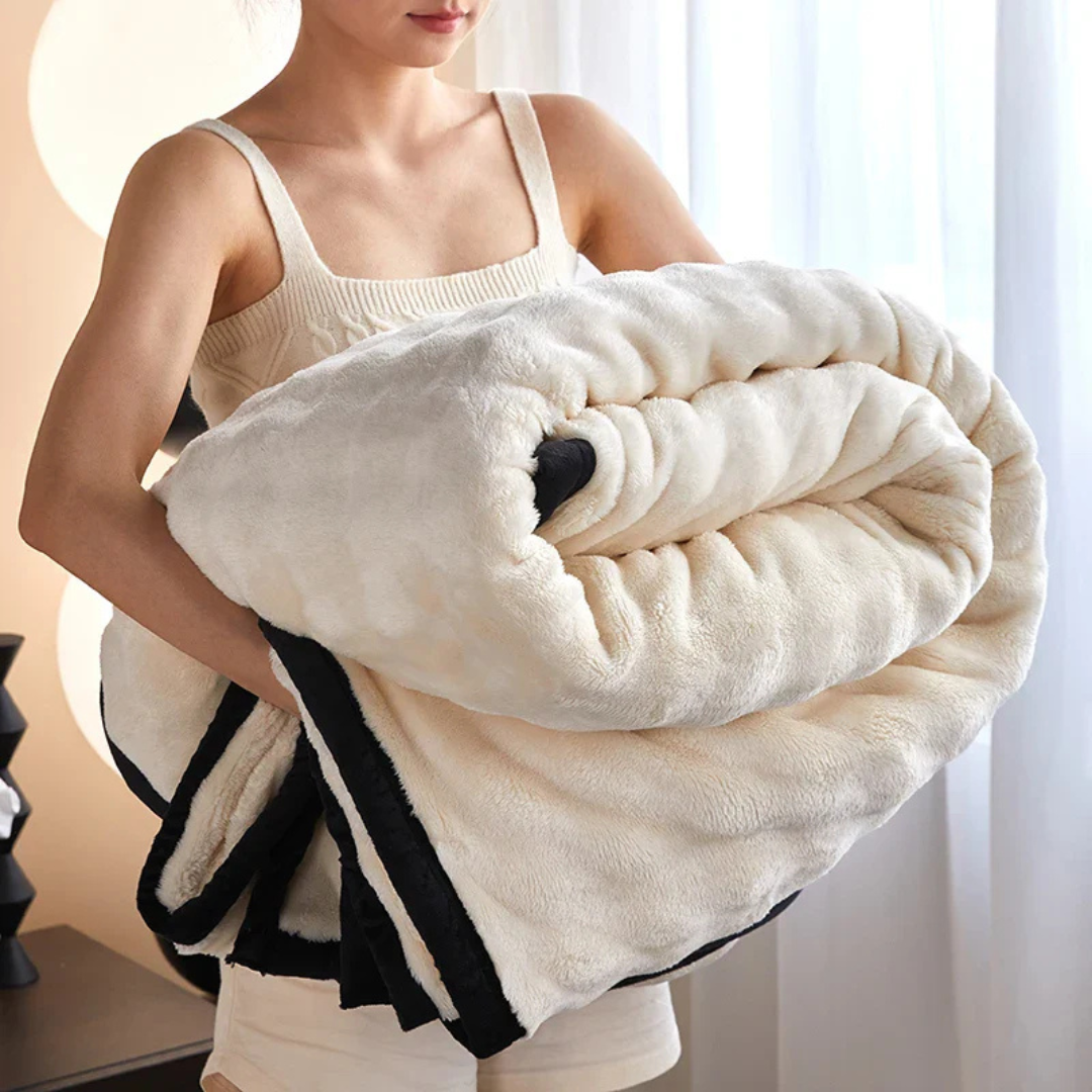 Cozy Reversible Soft Fleece Throw Blanket