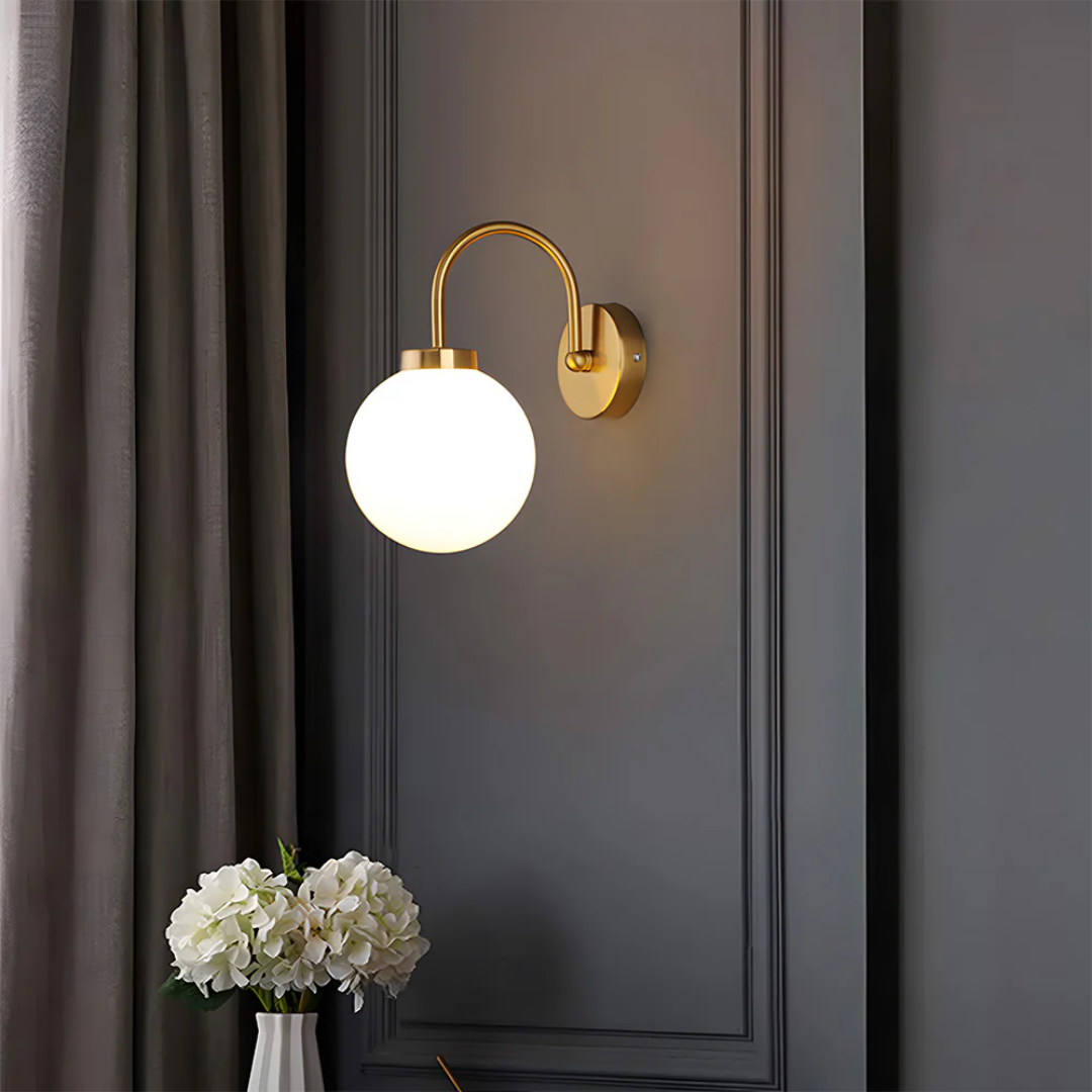Elegant Glass Sphere Wall Light