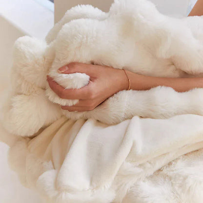 Plush Faux Fur Throw Blanket