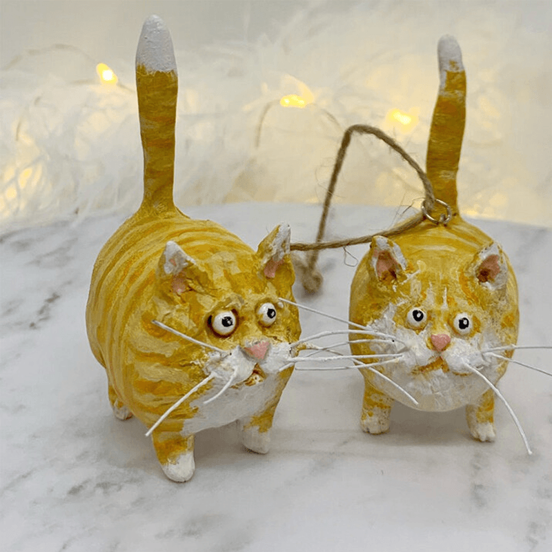 Personalized Handmade Kitty Xmas Tree Decoration