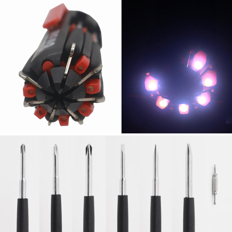 Multi Tool Screwdriver with LED Light