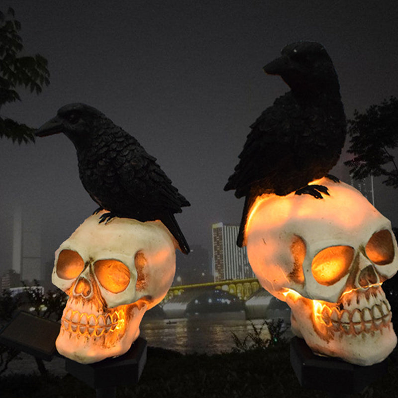 Spooky Solar Powered Skull String Lights