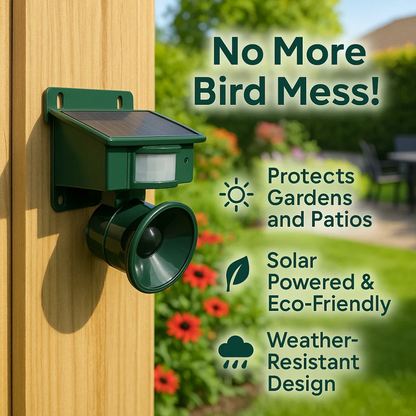 Outdoor Bird Repellent Motion Activated Sonic Repeller