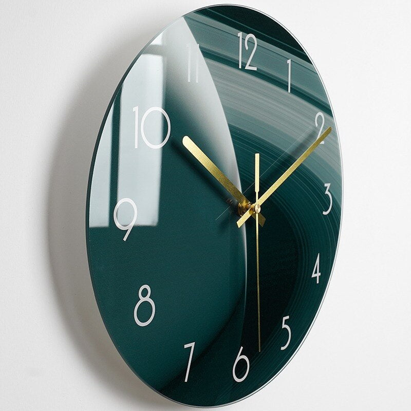 Stylish Glass Wall Clock - Decorative Timepiece Design